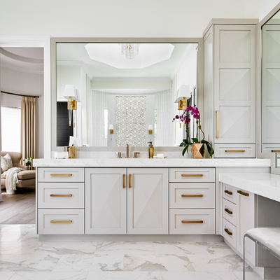 Modern Luxury American Lacquer Bathroom Furniture Shaker Style Bathroom Vanity White Bathroom Cabinets