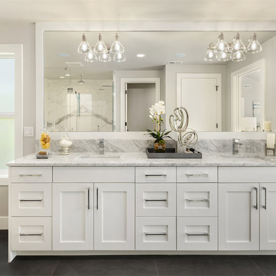 Modern Luxury American Lacquer Bathroom Furniture Shaker Style Bathroom Vanity White Bathroom Cabinets